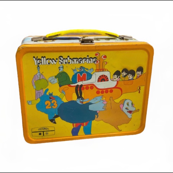 Thermos Kitchen Vintage Beatles Yellow Submarine Lunchbox Thermos